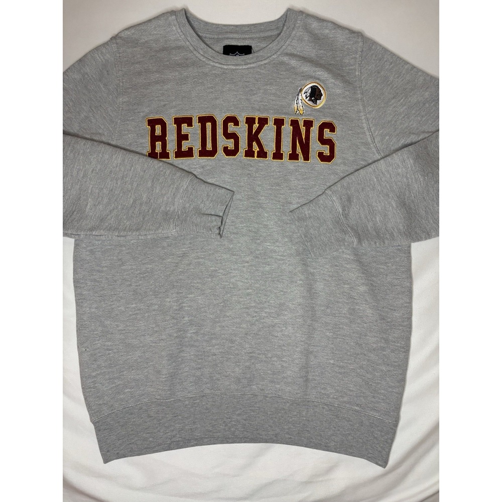 Washington Redskins Logo Football NFL Crewneck Sweatshirt Size Large Gray